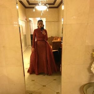 Portia and Scarlett Long sleeve ballgown